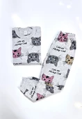 Kedili Kız Bebek Pijama Takım - 1