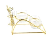 Mikasa Moor Gold 2 Katlı Metal Cam Servis 27x20x14cm P350.824183 - 2