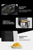 H20 1700 Watt XL Dijital Dokunmatik 8 Ön Programlı Airfryer Yağsız Kızartma Sıcak Hava Fritöz - 5