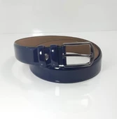 Fiyra 3093 Lacivert Rugan Üst Sınıf Hakiki Deri 3,5cm Erkek Kemer - 3