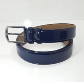 Fiyra 3093 Lacivert Rugan Üst Sınıf Hakiki Deri 3,5cm Erkek Kemer - 4