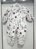 uğurböceğiçocuk Elyaflı Ve Fermuarlı  Şeker Dondurma Desenli Kışlık Çocuk Uyku Tulumu Unisex - 2