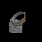 Üçlü Burgu Zincir 17 cm Paslanmaz Çelik Bileklik Gold Kadın Bileklik Künye Çelik Takı - 3