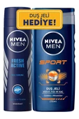 NIVEA Men Fresh Active 48h Erkek Deodorant 150ml + Duş Jeli Sport - 1