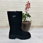 M.P 1397 Siyah Fermuarlı Kaymaz Kürklü 33cm Kadın Çizme - 8