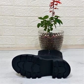 M.P 1397 Siyah Fermuarlı Kaymaz Kürklü 33cm Kadın Çizme - 11