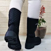 M.P 1397 Siyah Fermuarlı Kaymaz Kürklü 33cm Kadın Çizme - 5