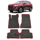 Bod Chery Tiggo 7 Pro/Max 3D Havuzlu Paspas Siyah 2023-Sonrası Fitil Rengi Kırmızı thumbnail 1