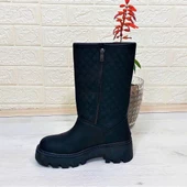 M.P 1397 Siyah Fermuarlı Kaymaz Kürklü 33cm Kadın Çizme - 10