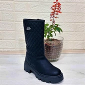 M.P 1397 Siyah Fermuarlı Kaymaz Kürklü 33cm Kadın Çizme - 7