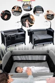 Baby Home 620 Lora-co 70x110 Bebek Oyun Parkı Yatak Anne Yanı Beşik - 4