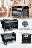 Baby Home 620 Lora-co 70x110 Bebek Oyun Parkı Yatak Anne Yanı Beşik - 6