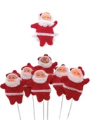 Yılbaşı Noel Baba Çubuklu 5 cm 6'lı Süs - 2