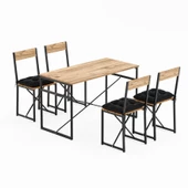 Eportatif Atlantik Minderli Mutfak Masası Yemek Masası Takımı Çam 1532 thumbnail 4