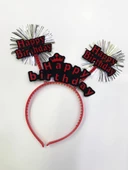 Happy Birthday Neon Renk Doğum Günü Tacı 12 Adet - 4