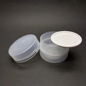 100 ml Plastik Krem Kutusu , 100 cc Şeffaf Renkli Kapaklı Krem Kavanozu x 3 Adet - 2