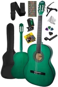 Midex CG-34GR-PAK Kaliteli 34 İnç 1/2 Junior Çocuk Gitarı Seti 4-8 Yaş Arası (Tuner Çanta Capo Askı Nota Sticker Pena Metod) - 1