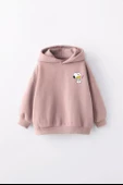 KIZ ÇOCUK SNOOPY BASKILI KAPÜŞONLU MANŞETLİ SWEATSHİRT - 5