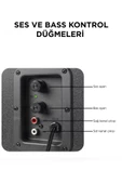 Torima D37 Siyah Bluetooth Hoparlör 2in1 Subwoofer RGB Işıklı Bilgisayar Hoparlörü Speaker - 5