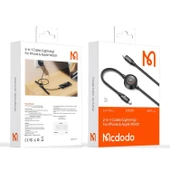Mcdodo CA-5680 36W Typec iPhone ve Watch Hızlı Şarj Kablosu 1.5m - Siyah thumbnail 2