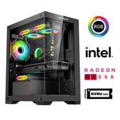 Xaser Xsr870 i5 4570 16GB Ram 512GB M.2 NVMe SSD 8GB RX580 Masaüstü Performans Oyuncu Bilgisayarı - 1