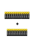 Varta Super Heavy Duty Toplam 24 Adet Özel Pil Paketi(12AA 12AAA)12 Adet Ince 12 Adet Kalın Pildir - 1