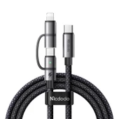 Mcdodo CA-0450 2in1 36W Typec iPhone Şarj Kablosu 1.2m - Siyah thumbnail 1
