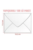ASİL DOĞAN Zarf 100'lü 114x162 Ebat Mektup Zarfı Para Zarfı Davetiye Zarfı - 2