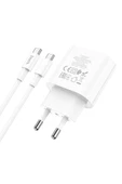 Hoco C94A Metro 20W Type-C Çıkışlı Ekstra Type-C to Type-C Kablolu PD Hızlı Şarj Aleti thumbnail 4