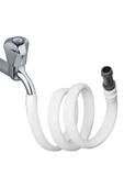 AKBELLİ GROUP 90 CM 10 MM A Kalite Wc Hortummatik Beyaz Yere Değmeyen Beyaz Wc Hortumu - 1
