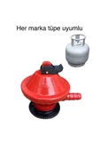 CAMPOUT Murat  metal ev tüpü başlığı 12kg mutfak tüpü dedantörü Aygaz milangaz tüp regülatörü - 1