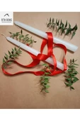 btmhome Şamdan Mum Pastel Beyaz Renkli Kokulu El Yapımı Mum - 1
