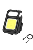 COB Rechargeable Keychain Light Şarj Edilebilir Şarjlı Mini Mıknatıslı El Feneri Anahtarlık Tirbuşon - 5
