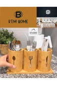 btmhome Bambu 3'lü Çatal, Bıçak, Kaşıklık, Standlı thumbnail 1