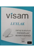 Visam Leylak Yavaş Kapanan Klozet Kapağı Alttan Sıkmalı 529-001 Plastik Menteşe Beyaz - 2