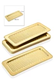 Btm Home 3 Adet Gold Baton Tepsi - 1