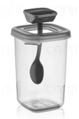 btmhome 450 ml Kendinden Kaşıklı Baharatlık, Çay, Kahve Kutusu, Kaşıklı Pratik Çok Amaçlı Saklama Kabı4adet - 2