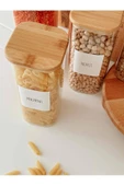btmhome 1300 ml Kare Bambu Kapaklı Cam Kavanoz 1 Adet - 2