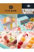 btmhome Yuvarlak Buz Küpü Kalıbı - Dondurucu için Kapaklı Top Buz Kalıbı 33 Adet - 2