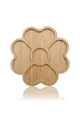 btmhome Dekoratif Bambu Sunumluk Tabak Bölmeli Servis Tabağı 25 X 14 Cm - 1