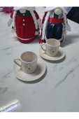 btmhome Nazar Boncuklu Seramik 2 Kişilik Kahve Fincanı Takımı - 1