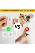 btmhome Güçlü Kendinden Yapışkanlı Duvar Askısı - Elbise, Çervece, Saat, Askısı Duvar Kancası 3 Adet - 3