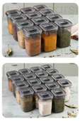 btmhome 450 ml Kendinden Kaşıklı Baharatlık, Çay, Kahve Kutusu, Kaşıklı Pratik Çok Amaçlı Saklama Kabı4adet - 1