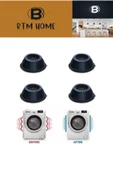 btmhome 4lü X2 Paket Beyaz Eşya Makine ve Koltuk Yatak Masa Silikon Tabanlı Ses ve Yükseltici Titreşim Önleyici Ayak - 1
