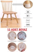 Btm Home 12 Ad BEYAZ Masa Sandalye Mobilya Ayağı Koruyucu Silikon Kılıf -Gürültü Emici Parke Koruyucu Silikon - 4