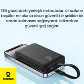 Baseus 30W 10000mAh İphone Lightning Kablolu ve Kablosuz Şarjlı Magsafeli Süper Hızlı Powerbank - 5