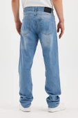 Erkek Düz Süper Baggy Paça Uzun Kot Pantolon - 4