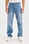 Erkek Düz Süper Baggy Paça Uzun Kot Pantolon - 1