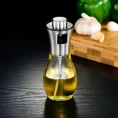 Paslanmaz Çelik Başlıklı Cam Spray Yağdanlık - 1