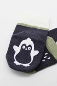 Erkek Bebek Hayvan Figürlü Kaymaz 2'li Soket Çorap - 2